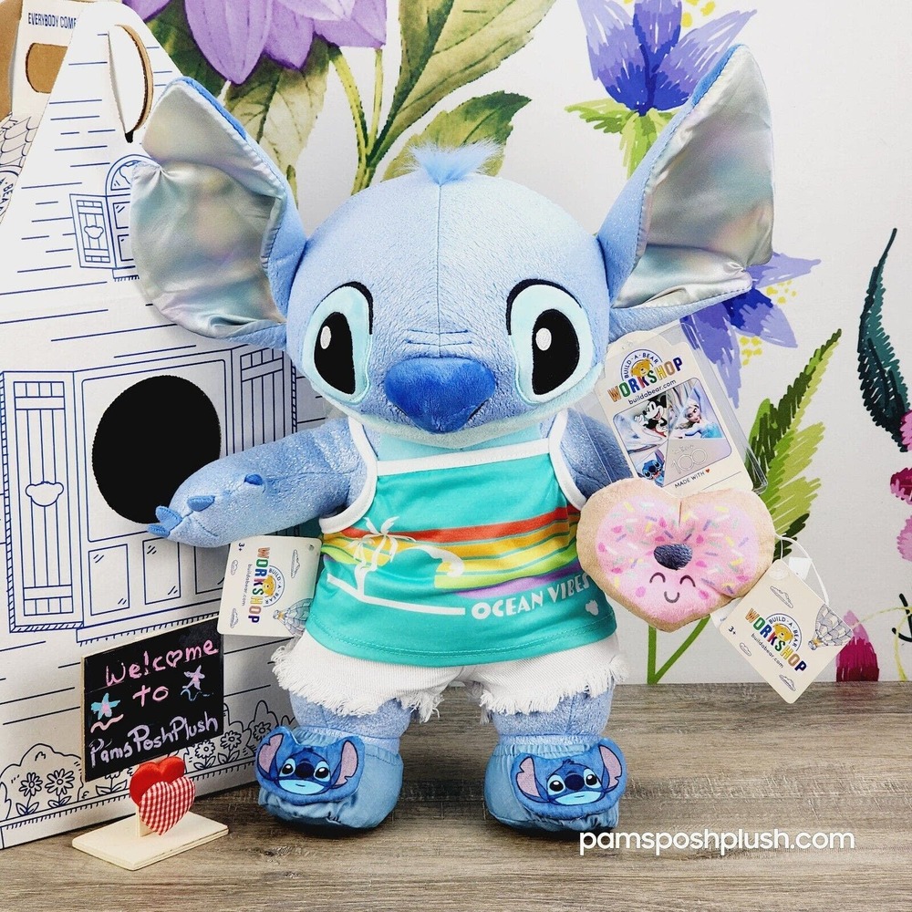 Build A Bear Disney100 Stitch Celebration Plush Disney 100 Slippers